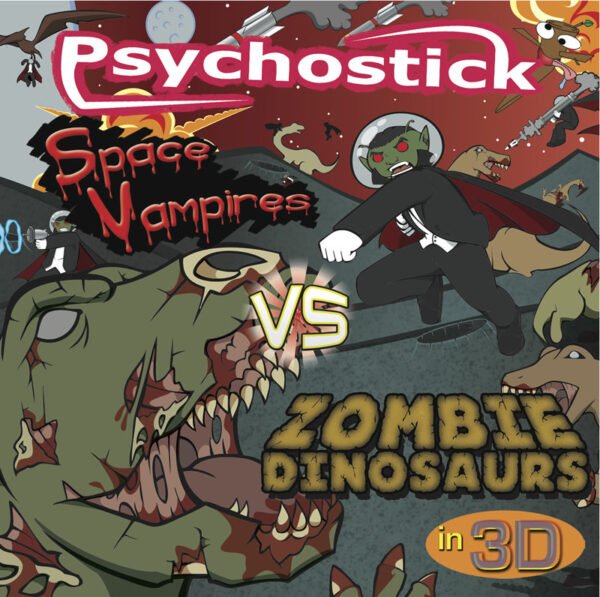 Space Vampires VS Zombie Dinosaurs in 3-D by Psychostick